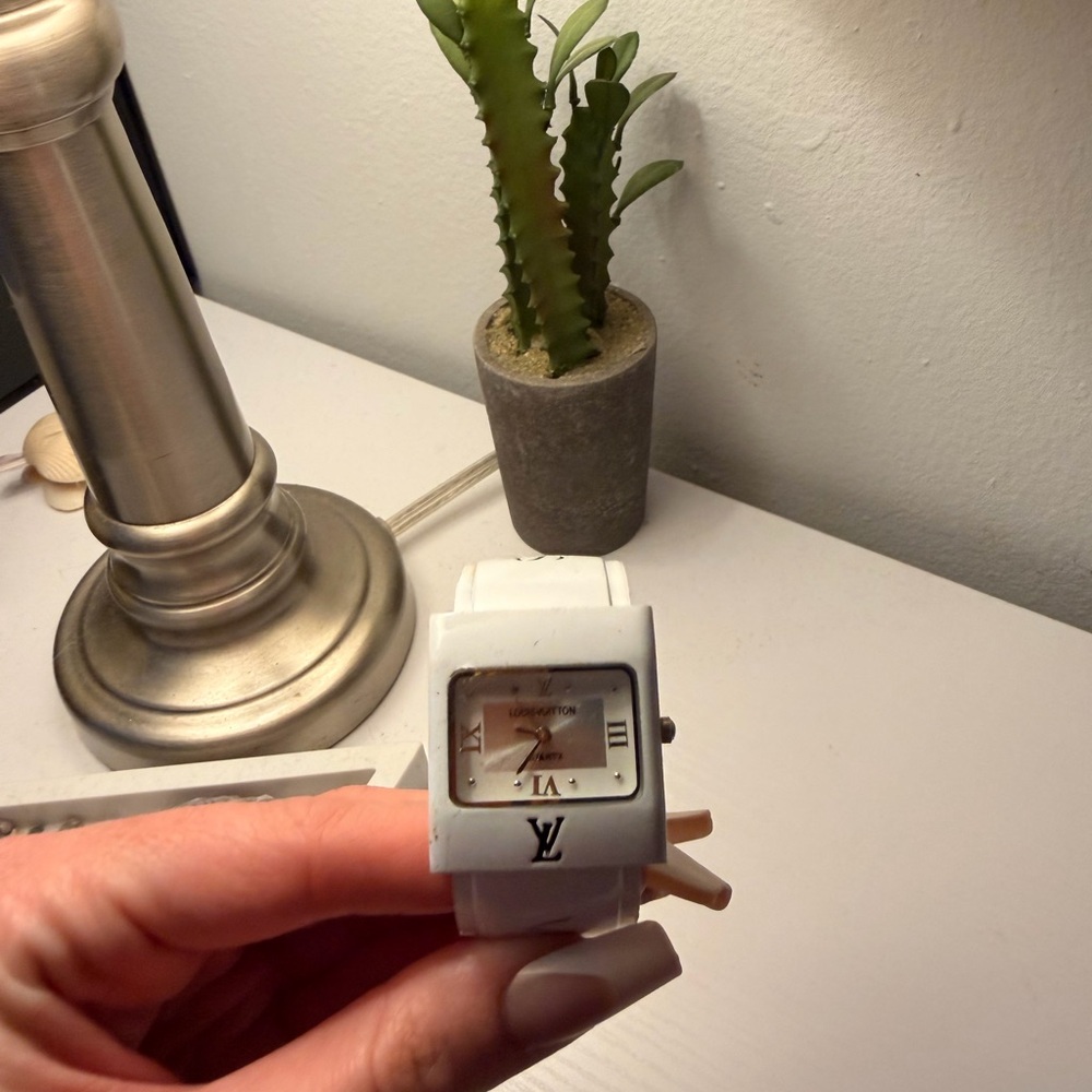 Louis Vuitton White Square Watch